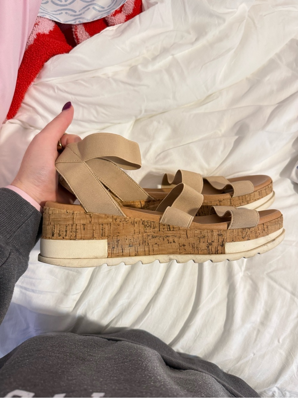 Steve Madden Tan Cork Platform Sandals